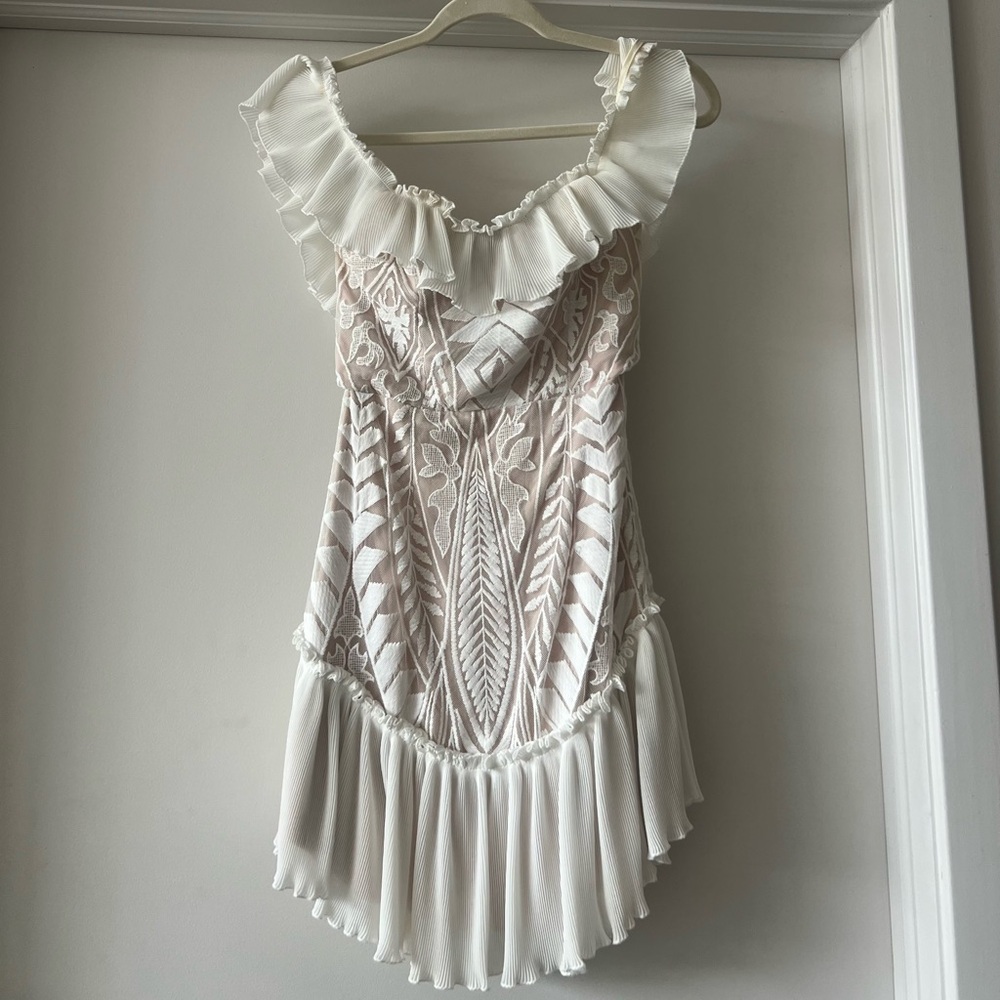 Saints & Secrets White Lace Dress. Worn Once. Size S